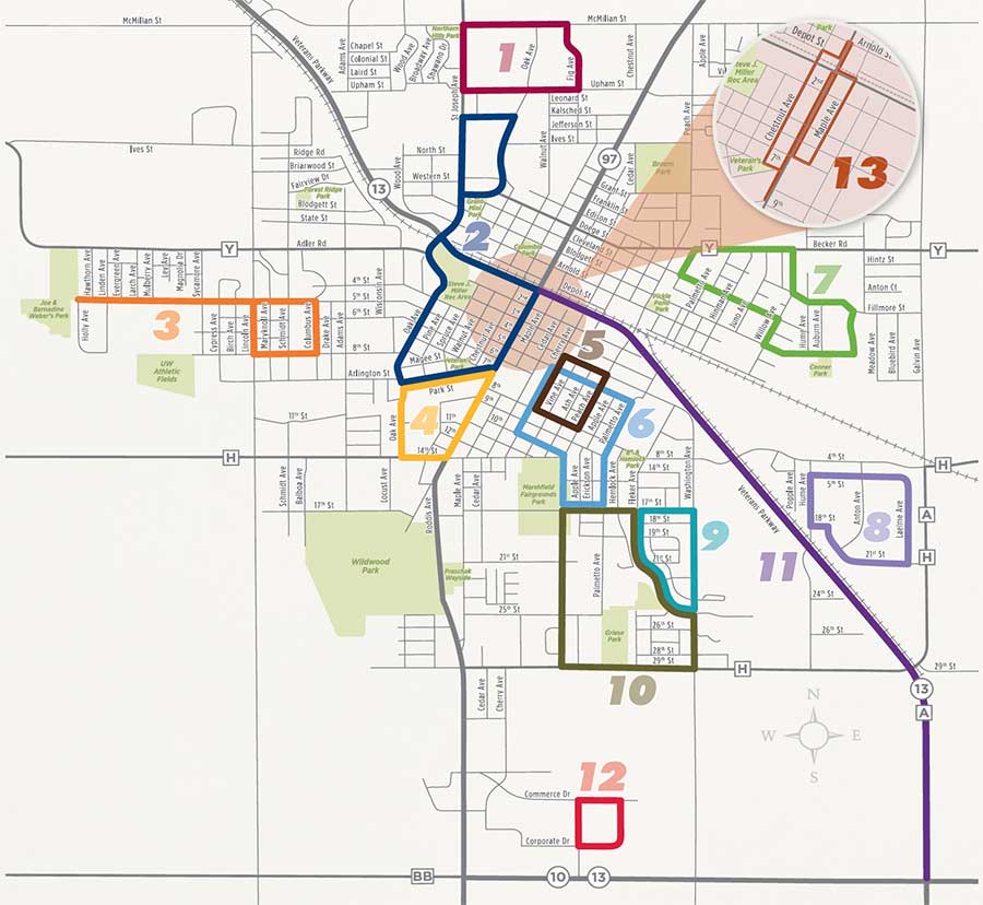 Map of Marshfield Walking Paths